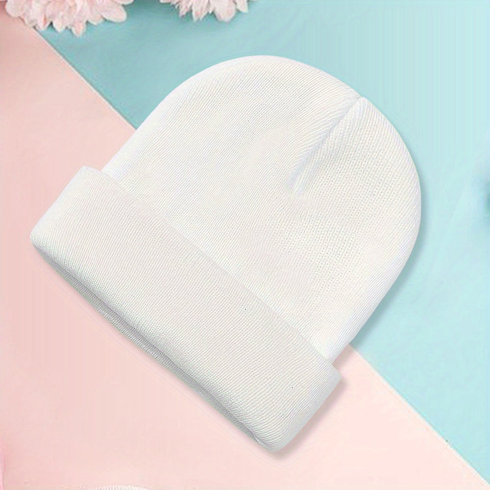 1pc Unisex Newborn Baby Knitted Hat Autumn Winter Soft Baby Beanie Hats for Kids 0-3Y Months Boys Girls
