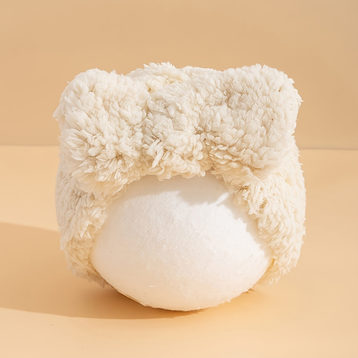 Newborn Fleece Lined Beanie with Bowknot, Soft Cozy Warm Winter Hat, Perfect for Daily Wear