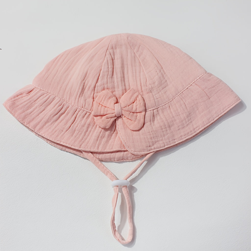 4pcs of baby hats, thin style for spring and autumn, new infant and toddler girls' fisherman hats, cute princess adjustable bucket hats