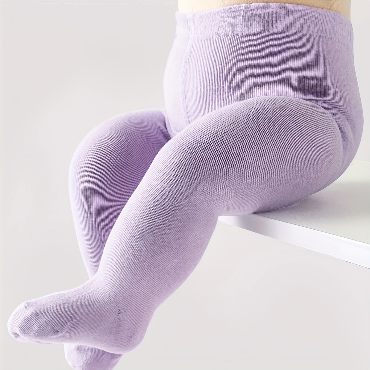 1 Pair All-Season Easy Solid Color Baby Toddler Leggings Socks Children Girls Kids Stockings for Daily Casual Dressy