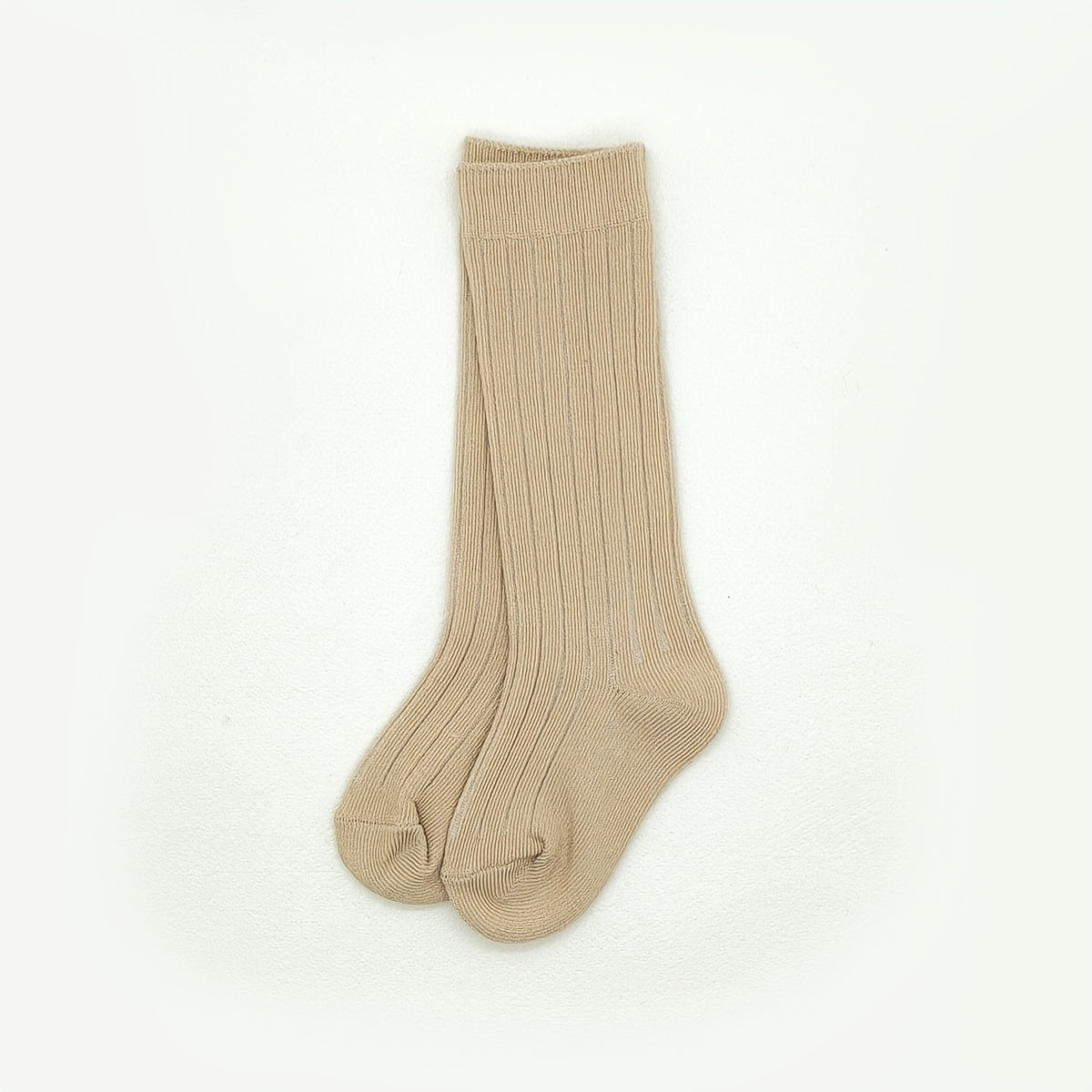 1 Pair Double Needle Striped Socks, Easy Ankle Socks, Versatile Skirt Socks, Black Brown Beige Khaki White Socks, Socks, Boys' Socks, Girls' Socks