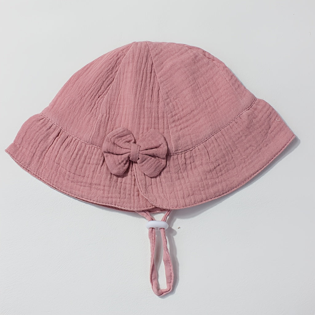 4pcs of baby hats, thin style for spring and autumn, new infant and toddler girls' fisherman hats, cute princess adjustable bucket hats