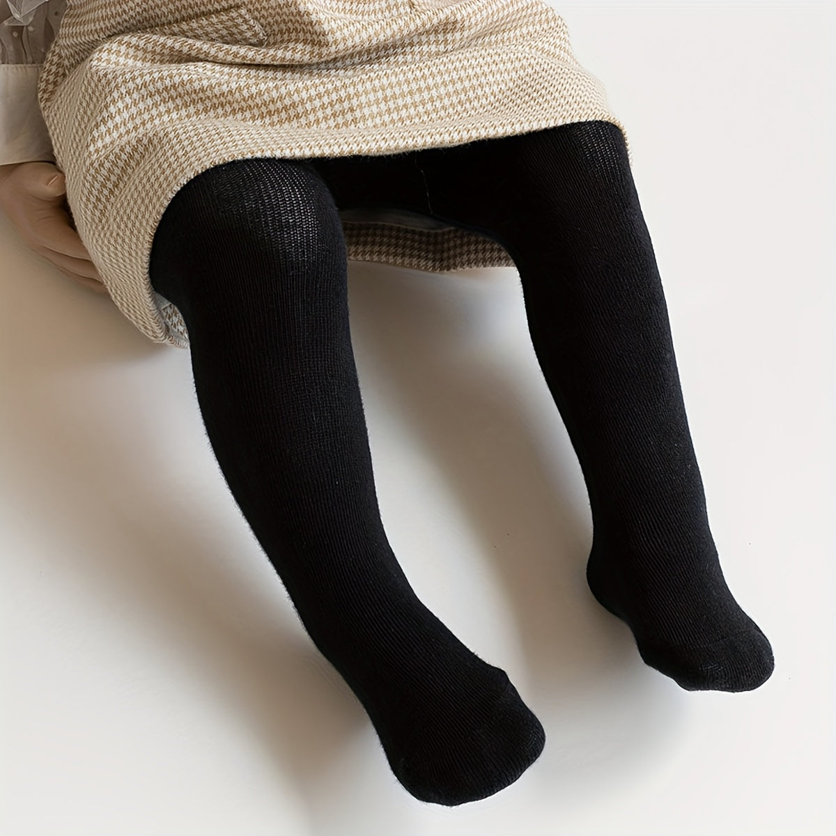 1 Pair All-Season Easy Solid Color Baby Toddler Leggings Socks Children Girls Kids Stockings for Daily Casual Dressy
