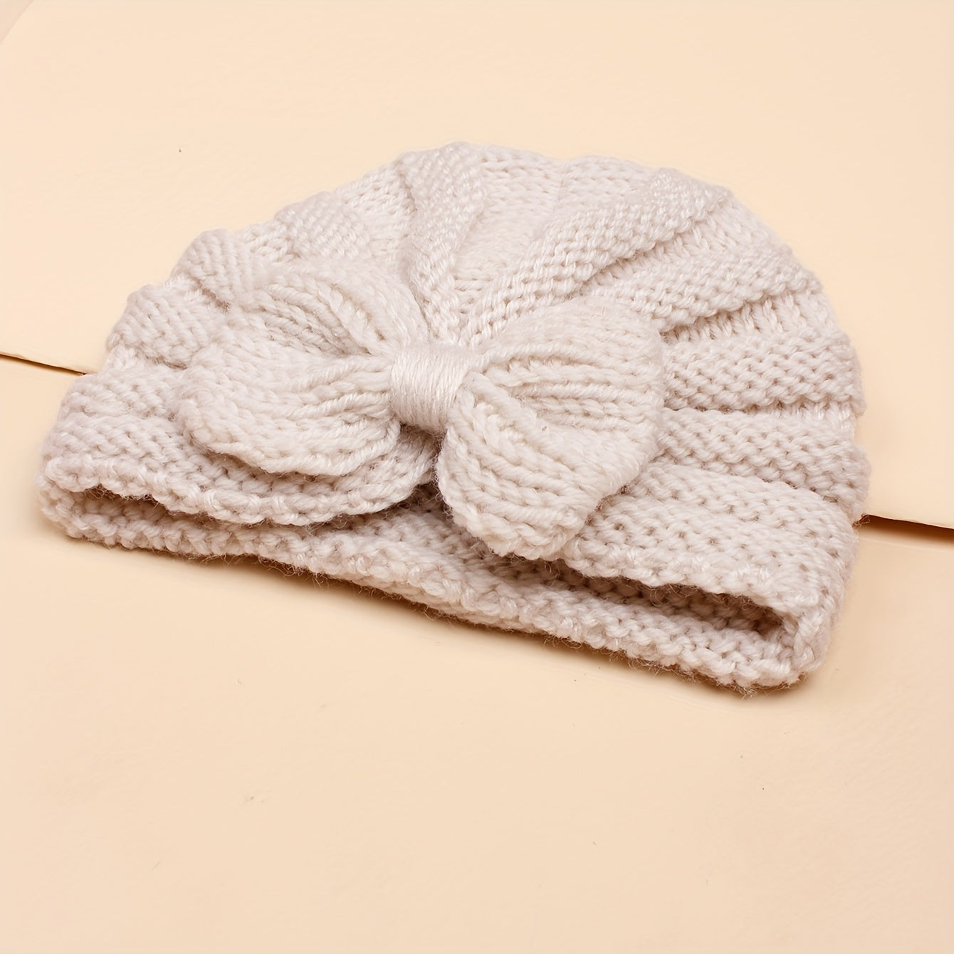 1pc of New Winter Style Bow Baby Hat, Baby Headscarf Hat