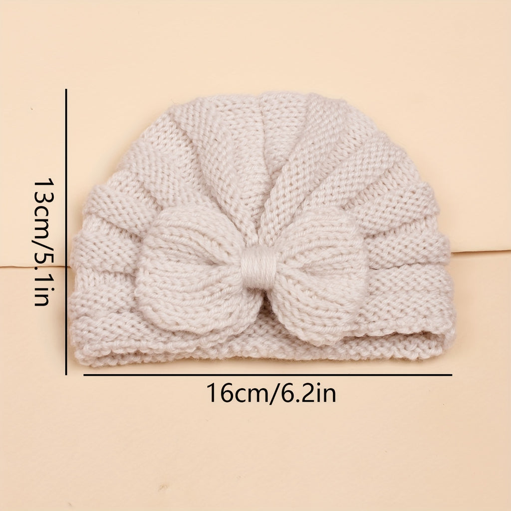 1pc of New Winter Style Bow Baby Hat, Baby Headscarf Hat