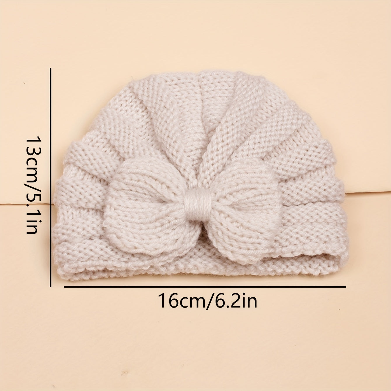 1pc of New Winter Style Bow Baby Hat, Baby Headscarf Hat