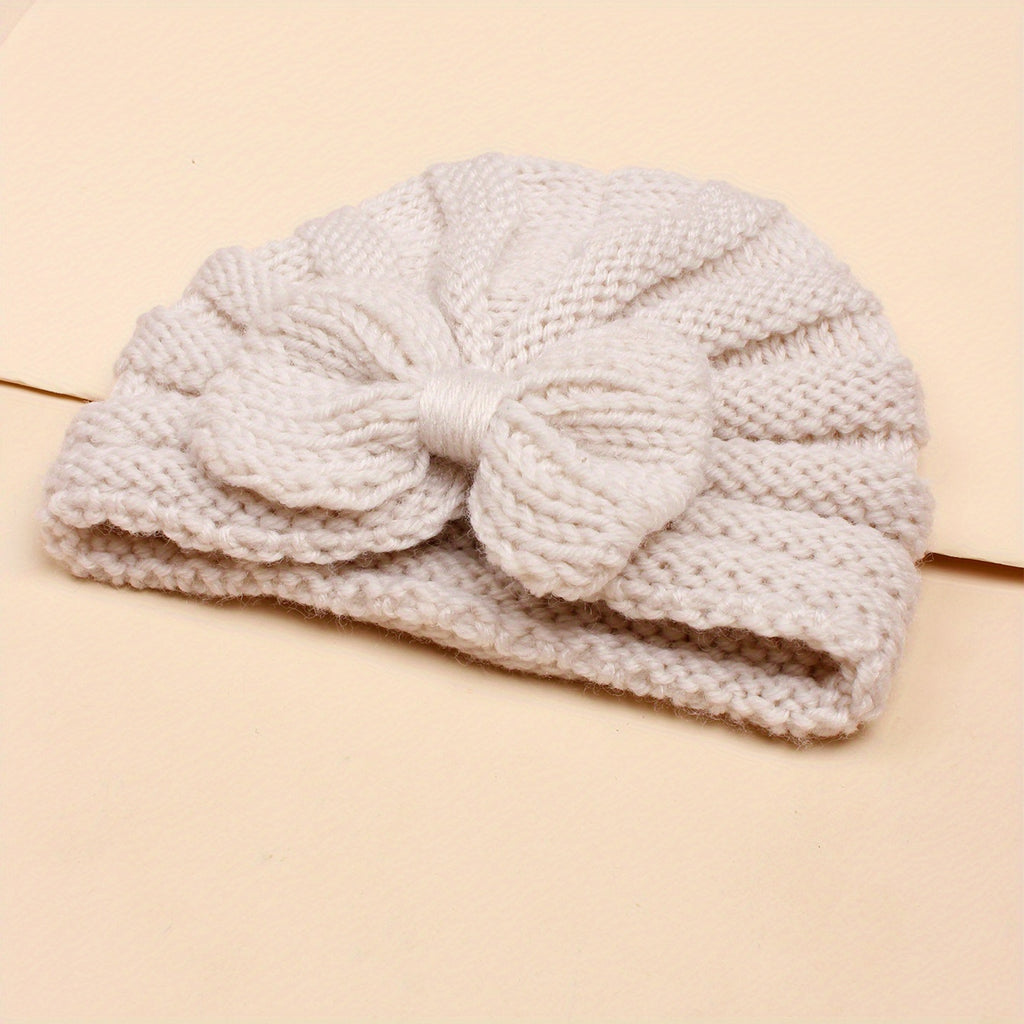 1pc of New Winter Style Bow Baby Hat, Baby Headscarf Hat