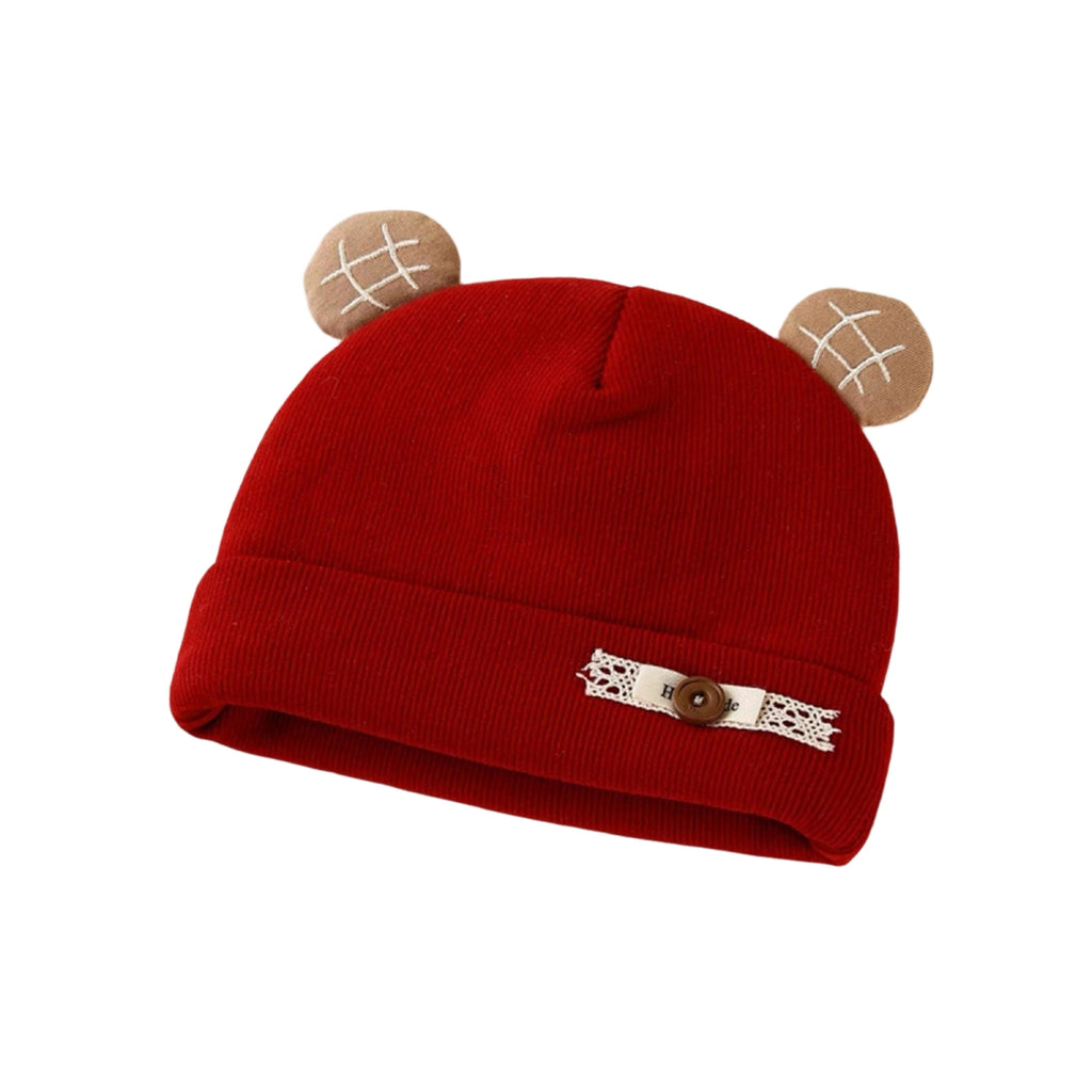 Baby Turban Hats, Cute Ears Soft Elastic Beanie Winter Casual Infant Cap for Girls Boys