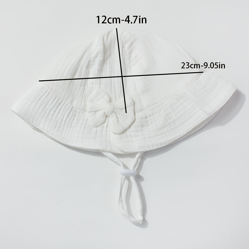 4pcs of baby hats, thin style for spring and autumn, new infant and toddler girls' fisherman hats, cute princess adjustable bucket hats