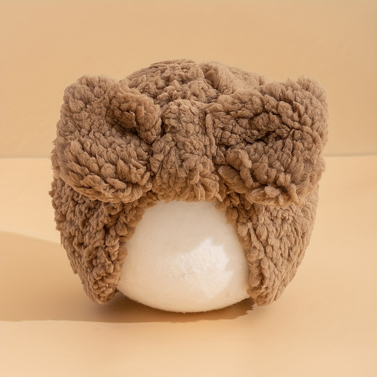 Newborn Fleece Lined Beanie with Bowknot, Soft Cozy Warm Winter Hat, Perfect for Daily Wear