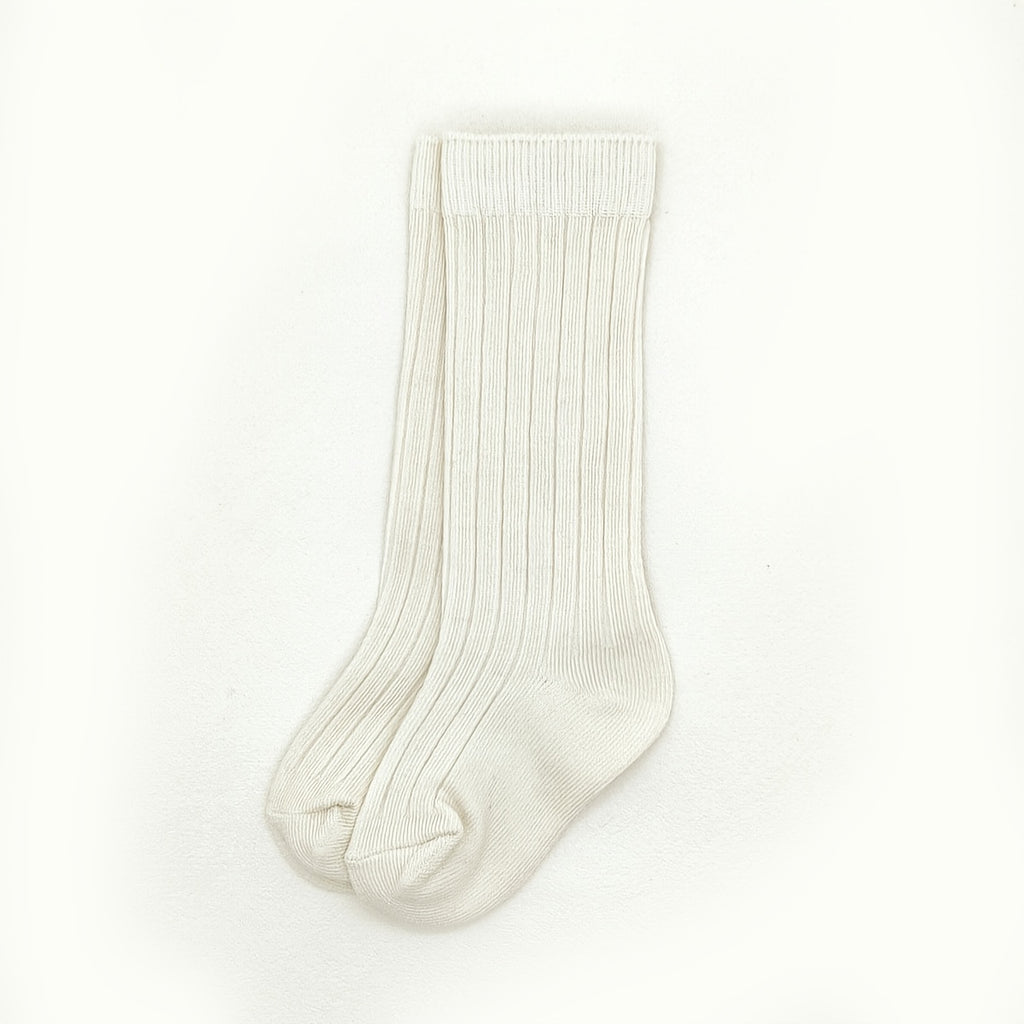1 Pair Double Needle Striped Socks, Easy Ankle Socks, Versatile Skirt Socks, Black Brown Beige Khaki White Socks, Socks, Boys' Socks, Girls' Socks