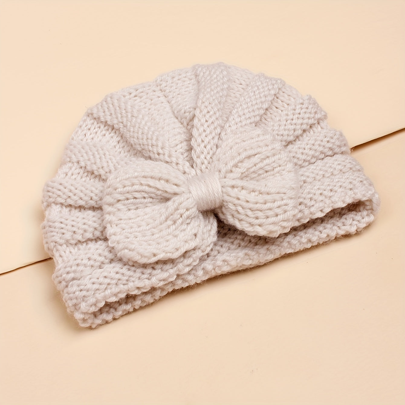 1pc of New Winter Style Bow Baby Hat, Baby Headscarf Hat