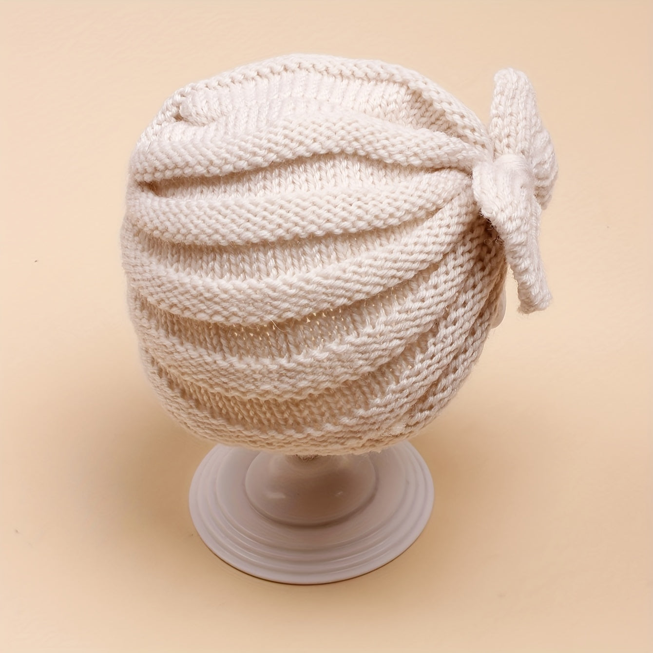 1pc of New Winter Style Bow Baby Hat, Baby Headscarf Hat