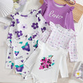 Baby Girl'S Clothing, Baby Products, Baby Girl'S Casual And Versatile Spring Floral Prints, Small Flying Sleeves, Long Sleeved Jumpsuit, Baby Girl'S Ordinary Jumpsuit, Popular Small Gift for The New School Season, for Outdoor