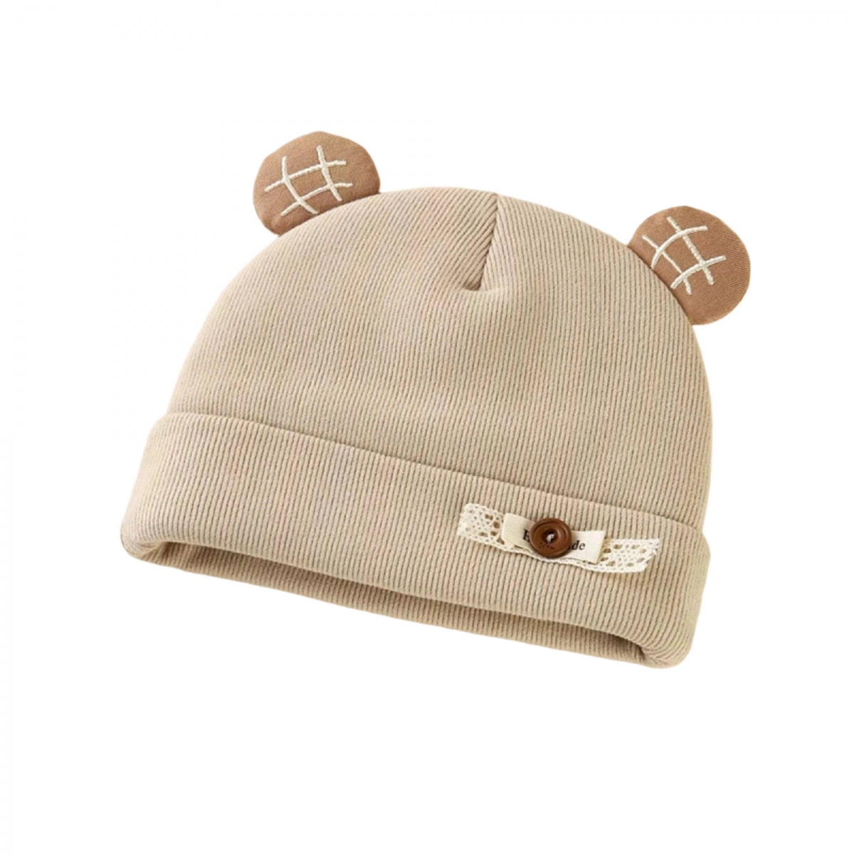 Baby Turban Hats, Cute Ears Soft Elastic Beanie Winter Casual Infant Cap for Girls Boys