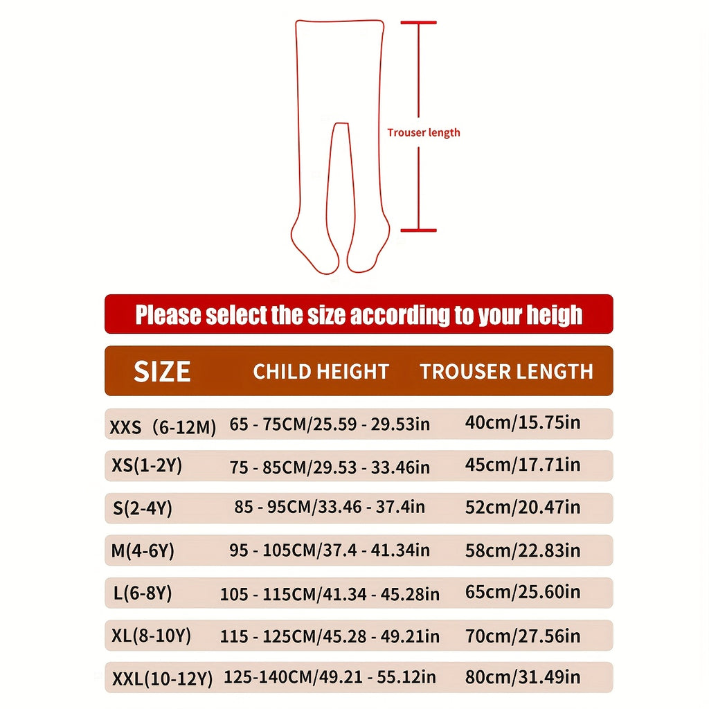 1 Pair All-Season Easy Solid Color Baby Toddler Leggings Socks Children Girls Kids Stockings for Daily Casual Dressy