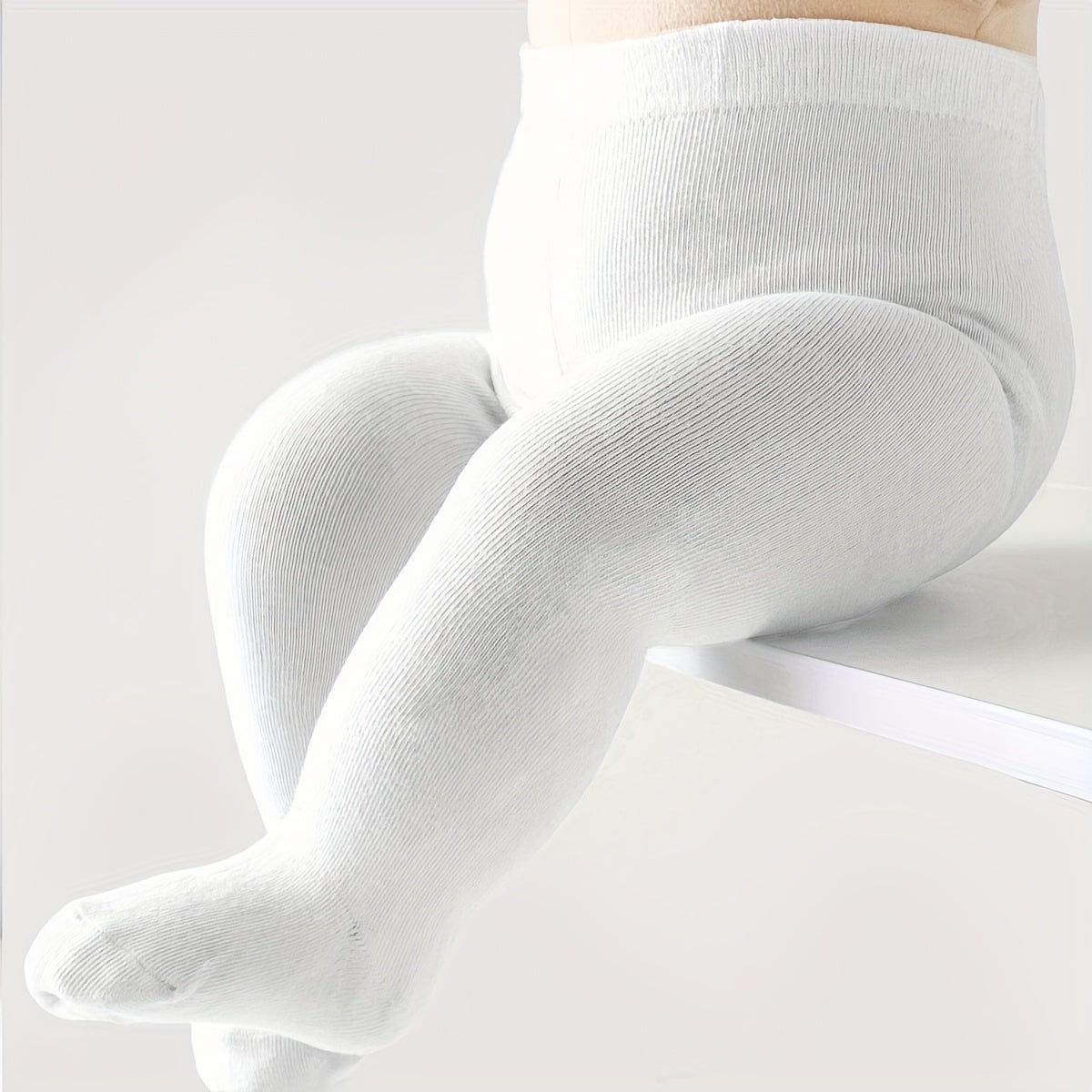 1 Pair All-Season Easy Solid Color Baby Toddler Leggings Socks Children Girls Kids Stockings for Daily Casual Dressy