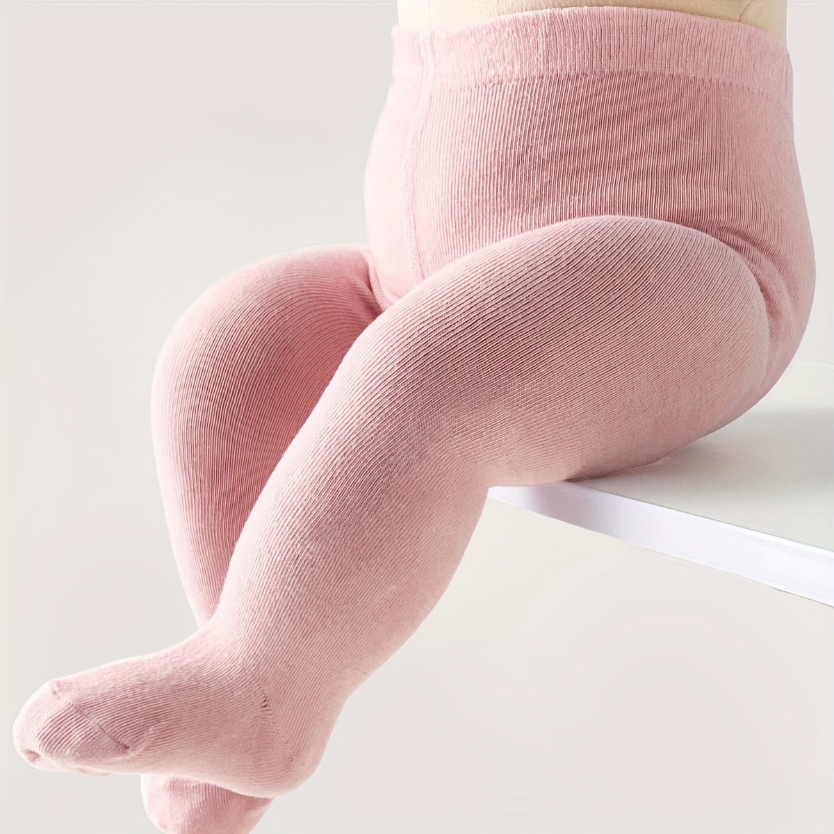 1 Pair All-Season Easy Solid Color Baby Toddler Leggings Socks Children Girls Kids Stockings for Daily Casual Dressy